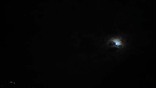 夜晚月亮 乌云