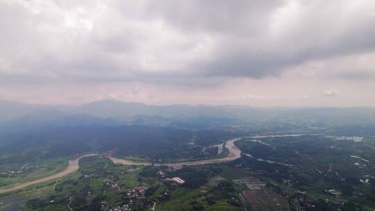 壮美山河/河山风景/云层之上航拍