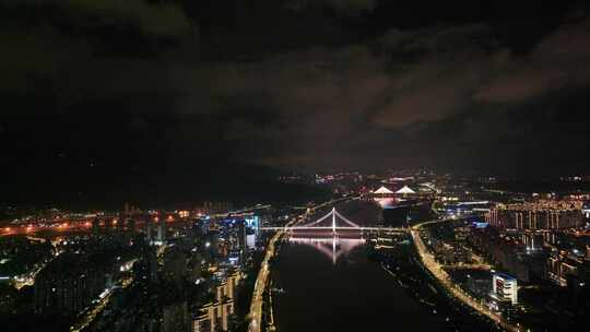 闽江夜景航拍