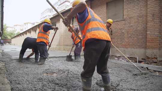 生活区道路硬化视频素材模板下载