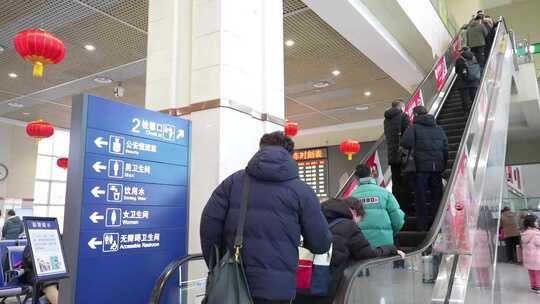 春节春运车站客流量 人流延时视频素材模板下载