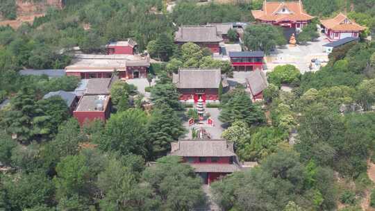 航拍洛阳龙门十寺之一广化寺