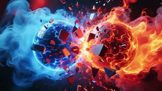 星球碰撞特效素材