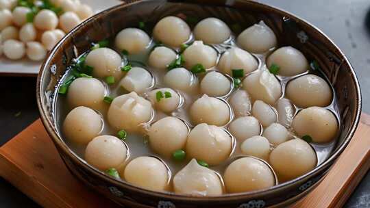 碗装汤圆特写元宵节合集