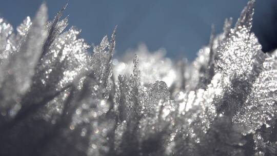 冰晶透明雪花4K