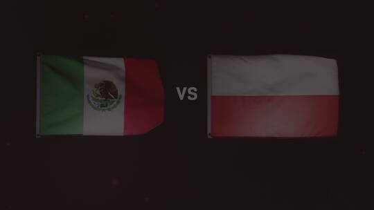 卡塔尔足球世界杯墨西哥队对战波兰队视频素材模板下载