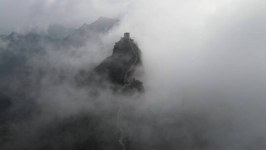 长城大气震撼航拍风光素材