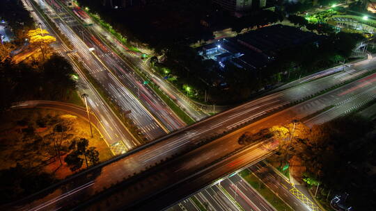 深圳城市高架桥交通延时视频素材模板下载