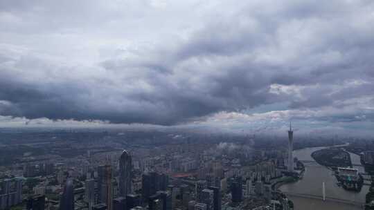 广州强对流天气航拍