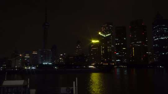 上海 外滩 空镜  城市  夜景   陆家嘴