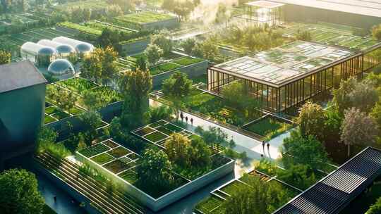 现代建筑自然景观 生态园区绿色建筑可持续