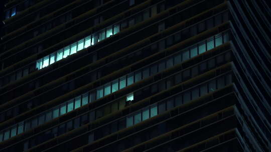 办公楼夜景 城市CBD商务楼夜景