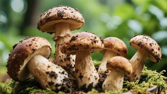 松茸松茸片煎松茸野生菌