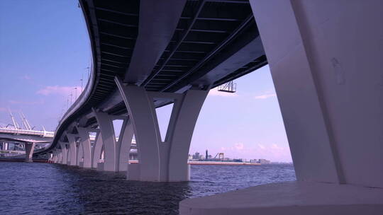 跨海大桥 桥梁 立交 海面 基建