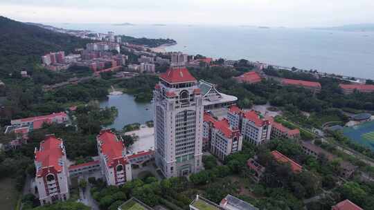 航拍厦门大学建筑