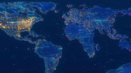 高分辨率3D世界地图