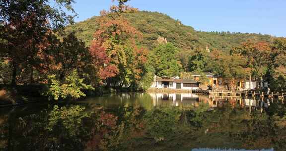 秋季苏州天平山美丽景色