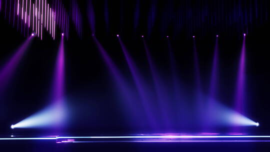 环形紫色模型侧面舞台视频素材模板下载