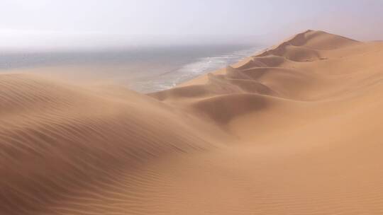沙漠沙丘上的风沙