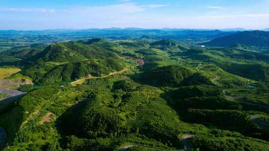 航拍青山山川视频素材模板下载