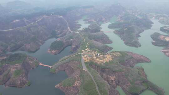 湖南郴州高倚岭风景区丹霞地貌航拍