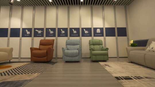 现代室内展示多款沙发家具