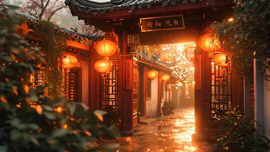 过年新春庆佳节 中国古代 神话传说 古风