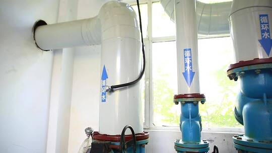 污水源热泵   污水处理 污水源热泵 污水厂视频素材模板下载