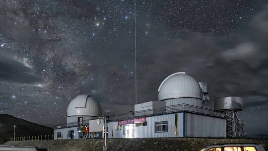 西藏阿里天文台 银河 星空 天文观测 暗夜视频素材模板下载