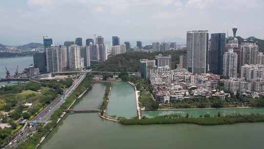 厦门市白鹭洲公园筼筜湖白鹭女神湖滨南路