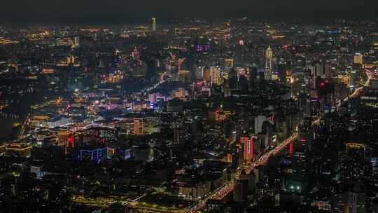 杭州西湖区城市夜景延时