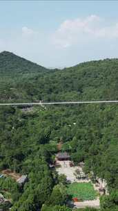 竖版航拍湖北襄阳黄家湾风景区