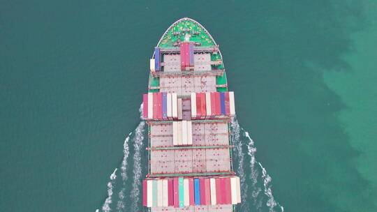 港口码头货轮视频素材模板下载