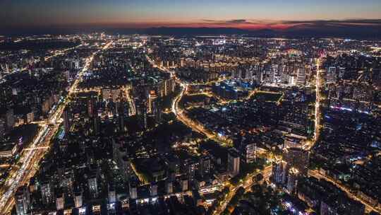 航拍城市夜景