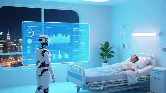 医院病房机器人查看病人状况