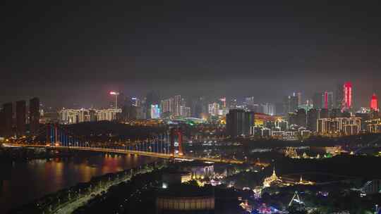南宁夜景航拍城市空镜8K视频素材模板下载