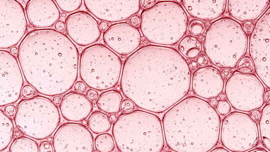 显微镜下的气泡-油精华液