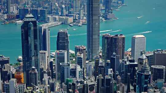 【正版素材】香港大景全景大气俯拍视频素材模板下载