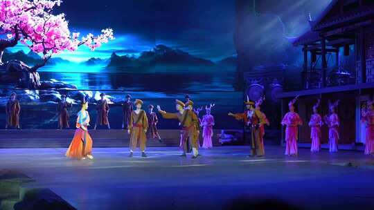 恩施利川腾龙洞表演 民族风情舞台表演