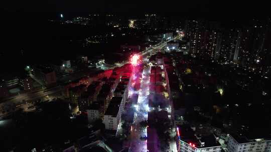 惠州 烟花航拍 夜景 夜景航拍