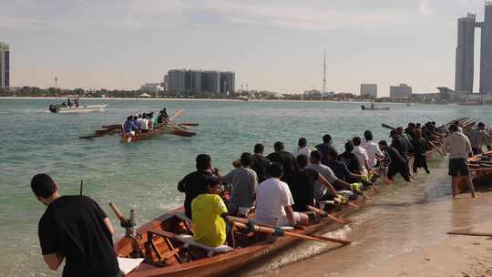 阿联酋迪拜划船比赛视频素材模板下载