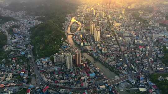 建始城区航拍