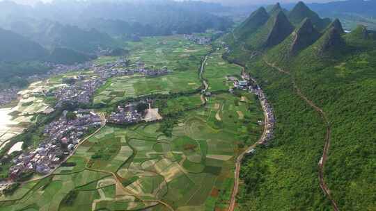 贵州黔西南兴义万峰林景区田园风光风景航拍