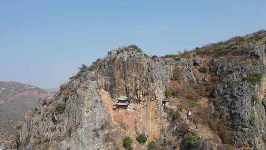 大理宾川观音箐悬空寺航拍