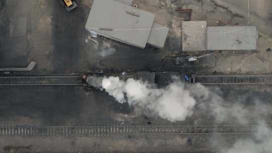 新疆哈密三道岭蒸汽火车