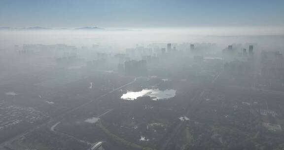 城市风光洛阳平流雾新区