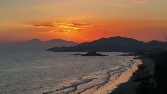 惠东县又月湾傍晚夕阳