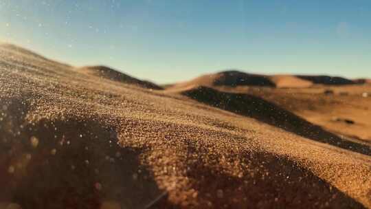 沙漠飞沙特写 流动的沙子