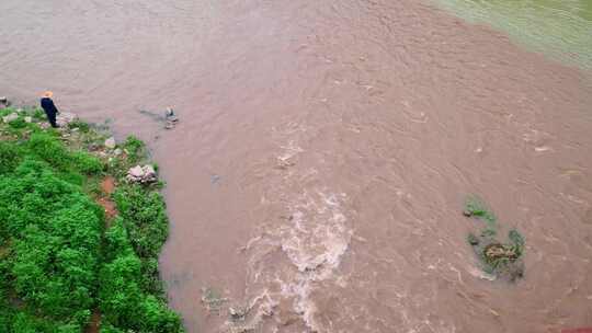 （4k合集）强降雨地质灾害山洪咆哮抗洪救险