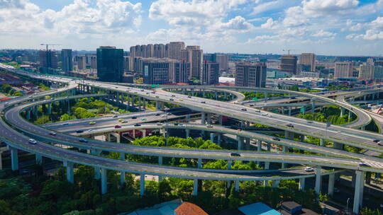 上海高架桥延时航拍最新4K航拍